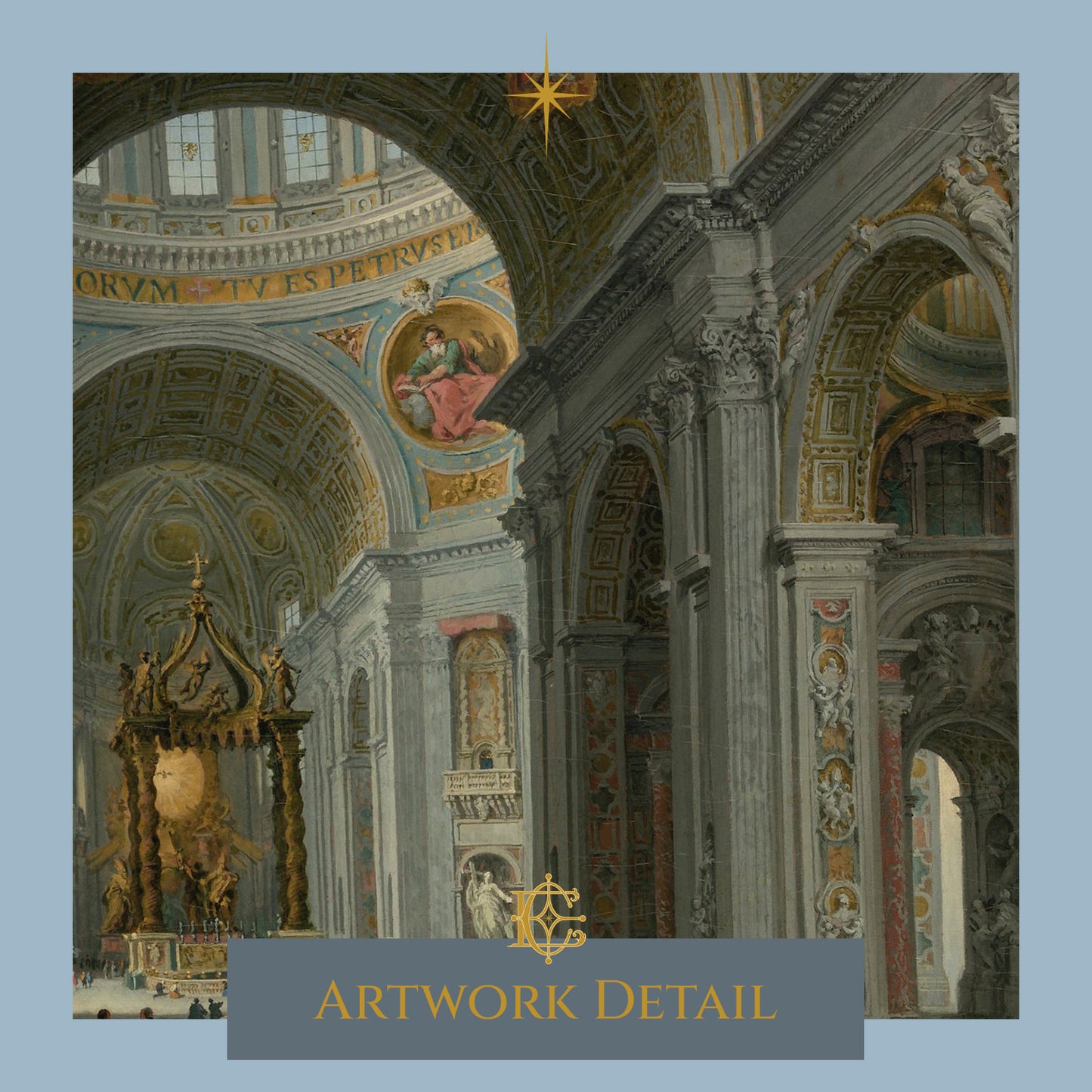 Interior of Saint Peter's, Rome - Artwork Detail 1