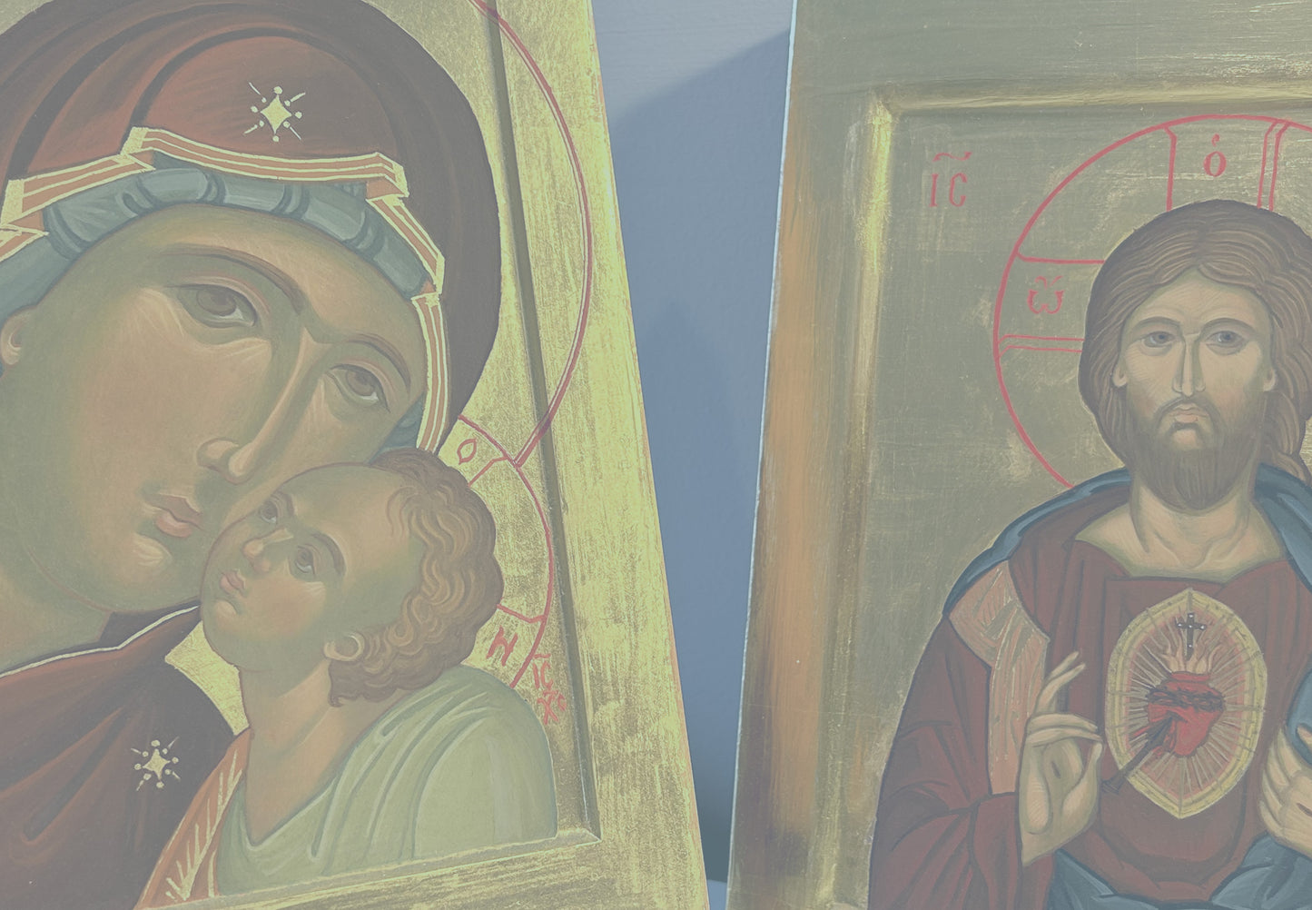 Epiphania Studio Icons of Mary and Jesus, and of Jesus image