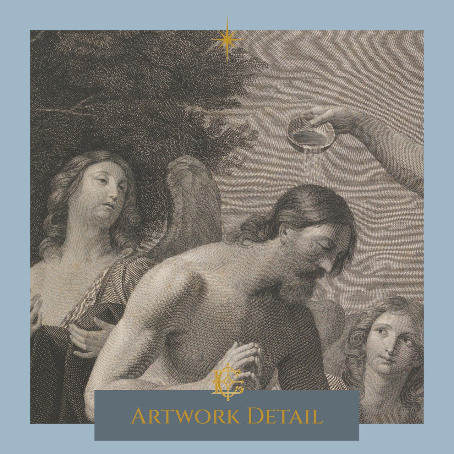 The Baptism of Christ with St. John the Baptist and the Holy Spirit - Artwork Detail 1