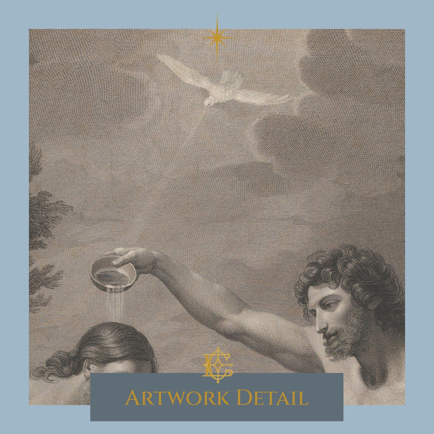 The Baptism of Christ with St. John the Baptist and the Holy Spirit - Artwork Detail 2