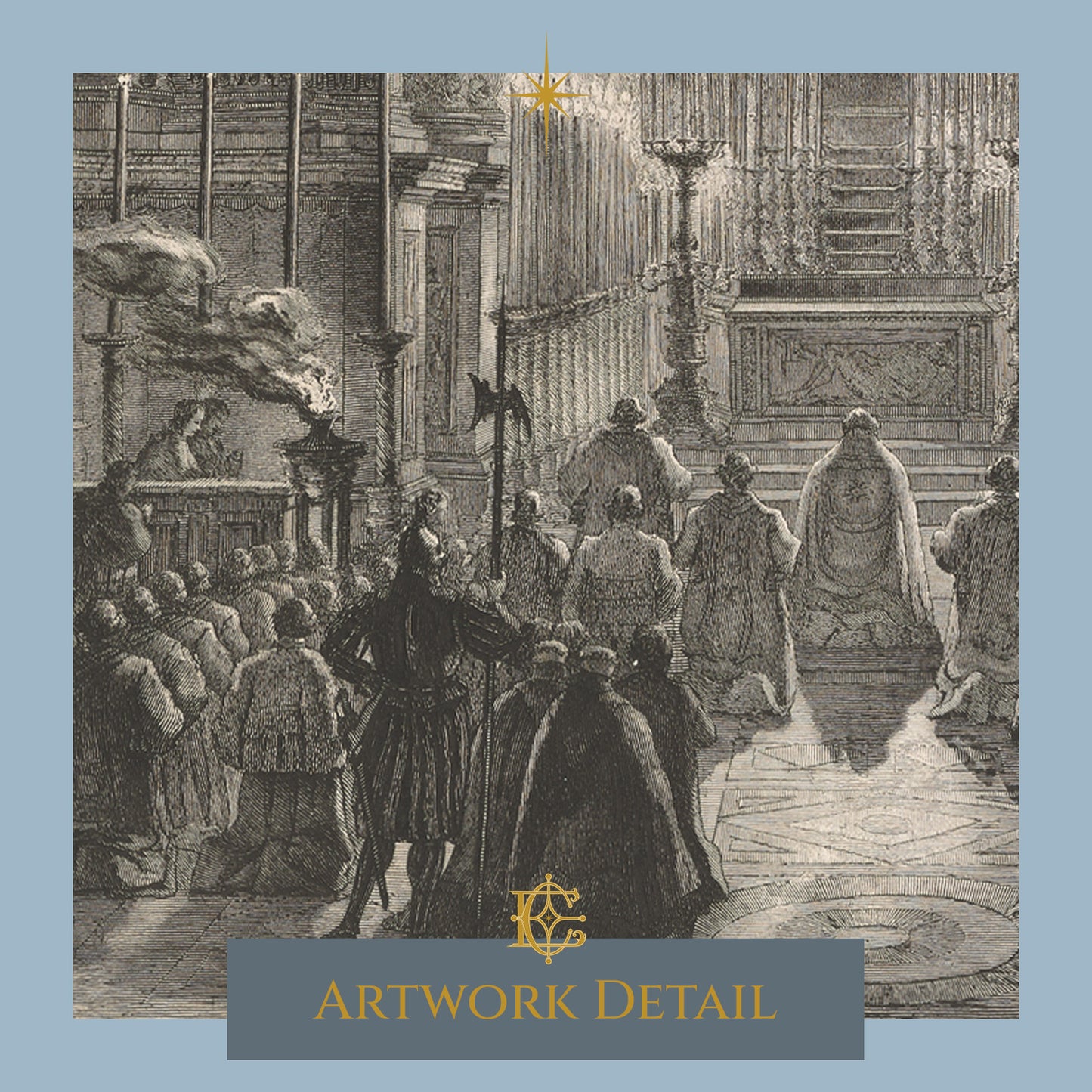 The Holy Father in the Act of Adoring the Blessed Sacrament - Artwork Detail 1