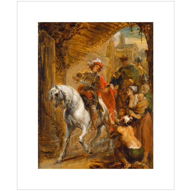 
                  
                    Saint Martin Dividing His Cloak Fine Art Canvas Print (Unmounted) - 11x14" Artwork
                  
                