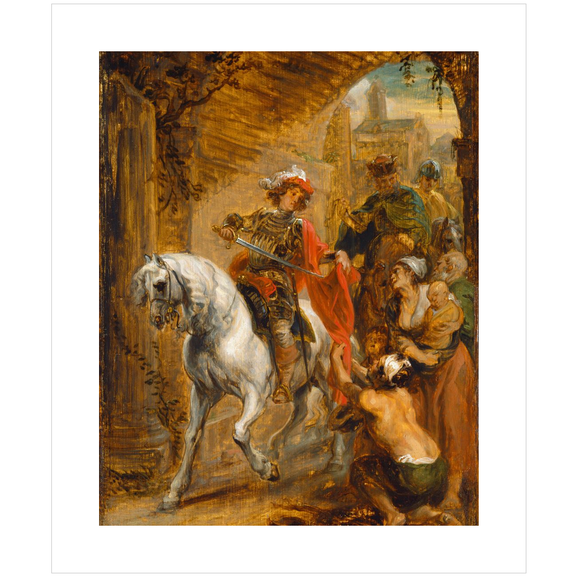 
                  
                    Saint Martin Dividing His Cloak Fine Art Canvas Print (Unmounted) - 16x20" Artwork
                  
                