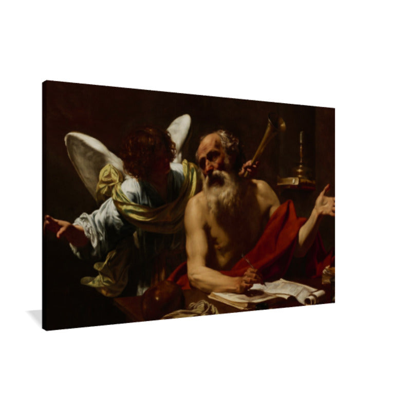 
                  
                    Saint Jerome and the Angel Stretch Mount - Wrapped Canvas - 18x12" Artwork
                  
                