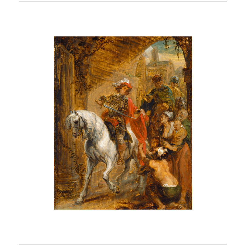 
                  
                    Saint Martin Dividing His Cloak Fine Art Canvas Print (Unmounted) - 8x10" Artwork
                  
                