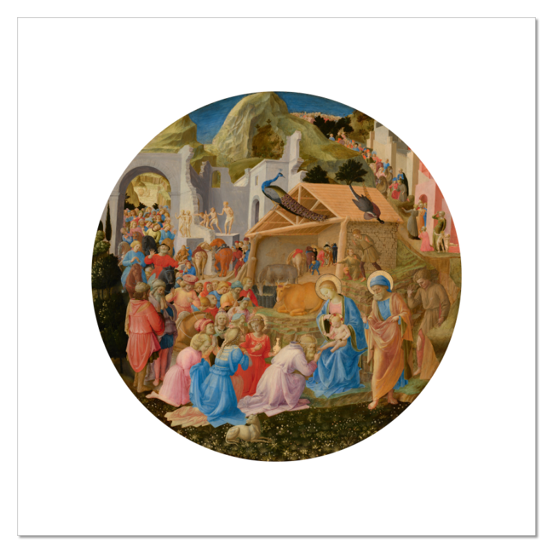 
                  
                    The Adoration of the Magi, Fra Angelico and Fra Filippo Lippi Fine Art Paper Print - 10x10" Artwork (14x14" Paper)
                  
                